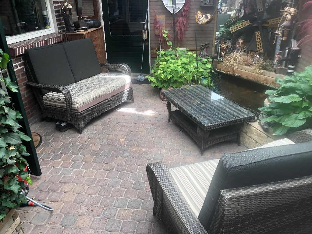 Lounche set, Ophalen, 4 zitplaatsen, Kunststof, Gebruikt