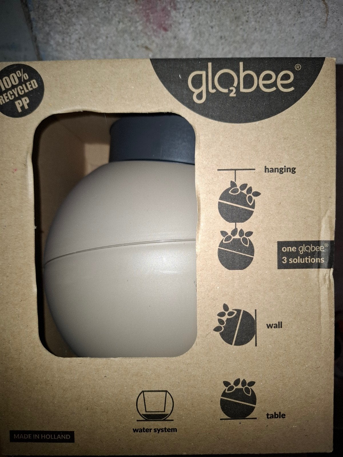 Nieuwe Globee hangpot met waterreservoir - 3-in-1, Kunststof, Minder dan 30 cm, Minder dan 60 cm, Rond