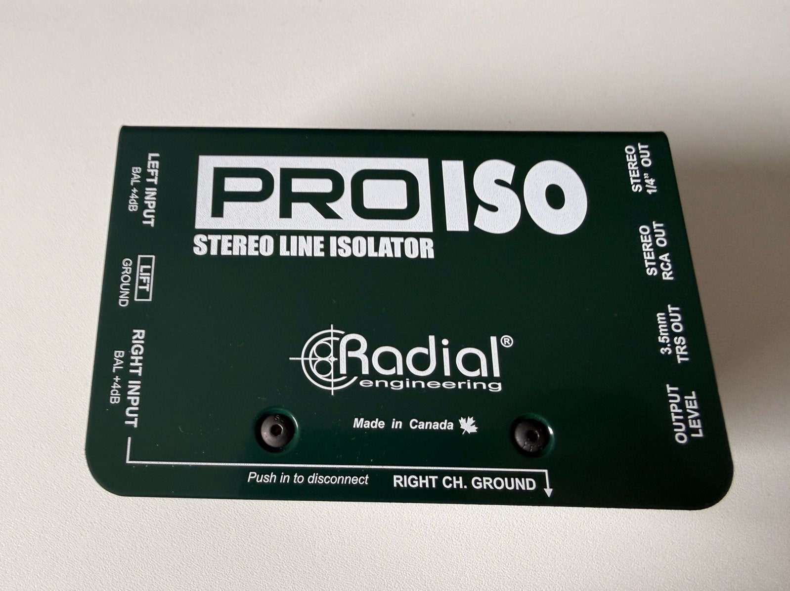 Radial Iso stereo line isolator, Ophalen, Nieuw, Minder dan 2 meter, Overige kabels