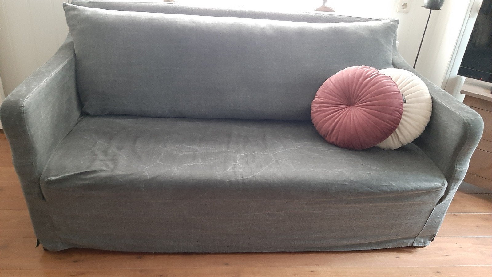 Landelijke bank Hoffz stijl., Huis en Inrichting, Ophalen, 75 tot 100 cm, 200 tot 250 cm