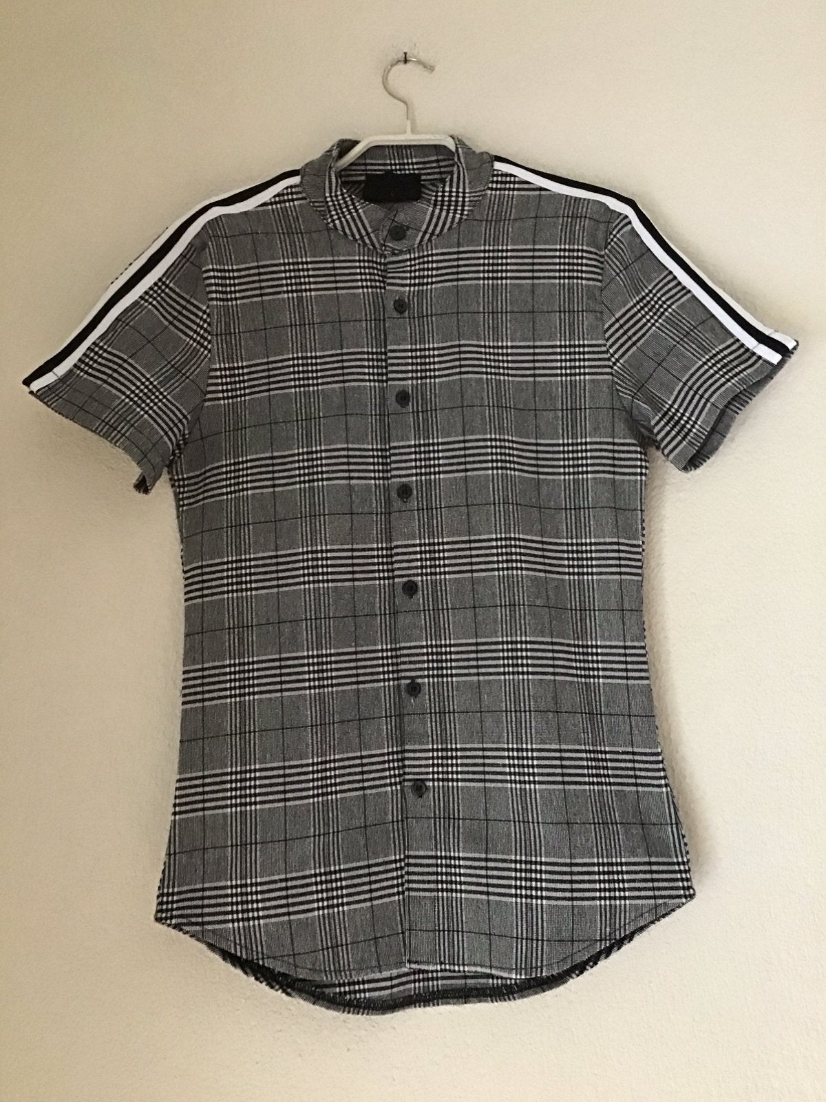 Uniplay Blouse zwart ruitmotief maat S, Kleding | Heren, Ophalen of Verzenden, Zo goed als nieuw, Zwart, Halswijdte 38 (S) of kleiner
