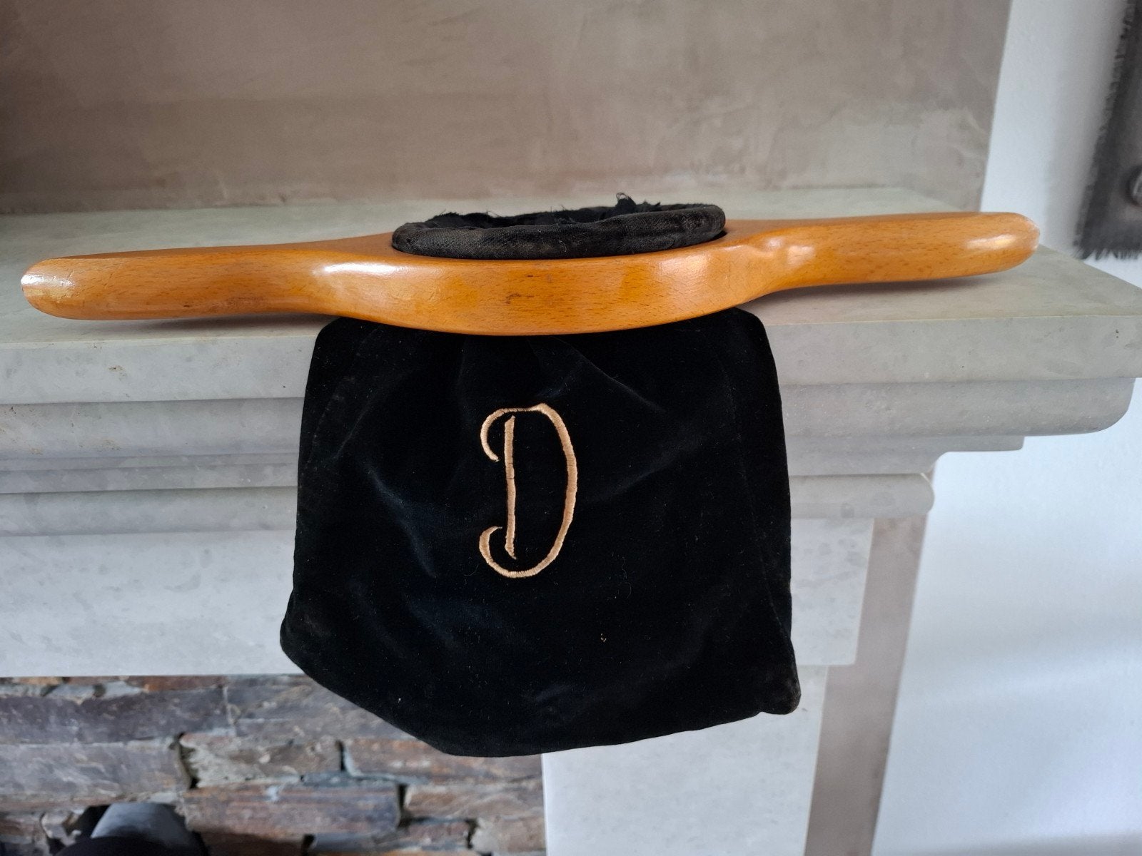 Oude collectezak pong fluweel, Ophalen of Verzenden