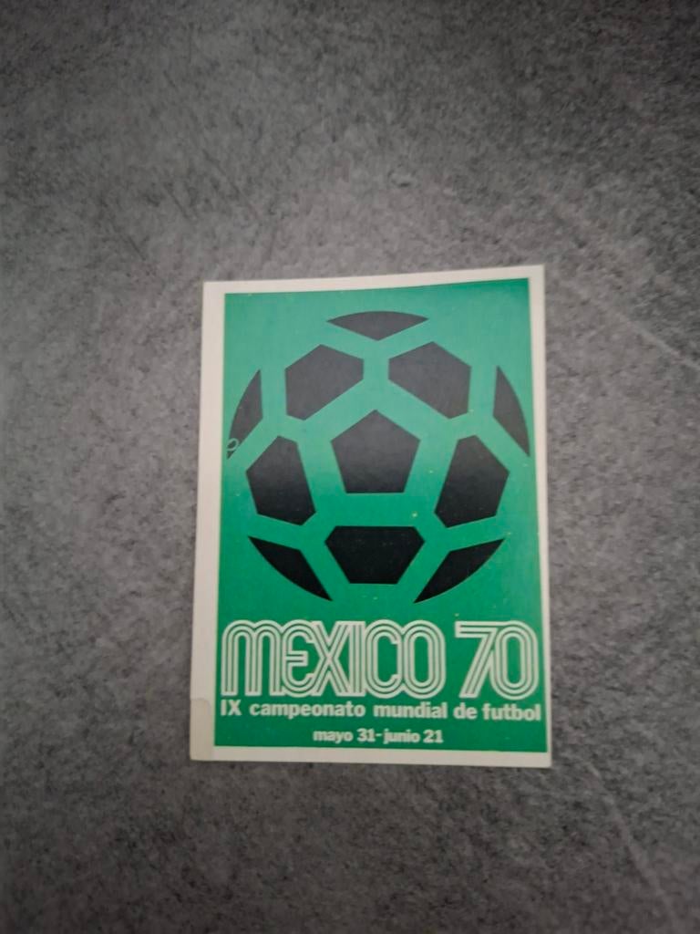 Panini sticker WK 86 Mexico. Speelposter Mexico 1970., Verzenden, Zo goed als nieuw, Sticker