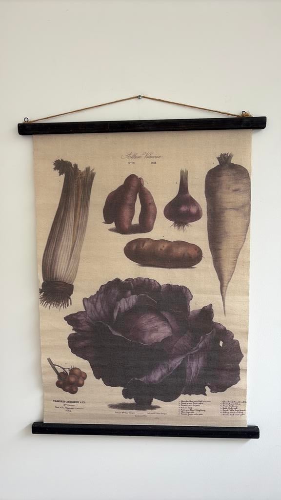 Decoratie keukengroente op canvas., Ophalen of Verzenden, Zo goed als nieuw