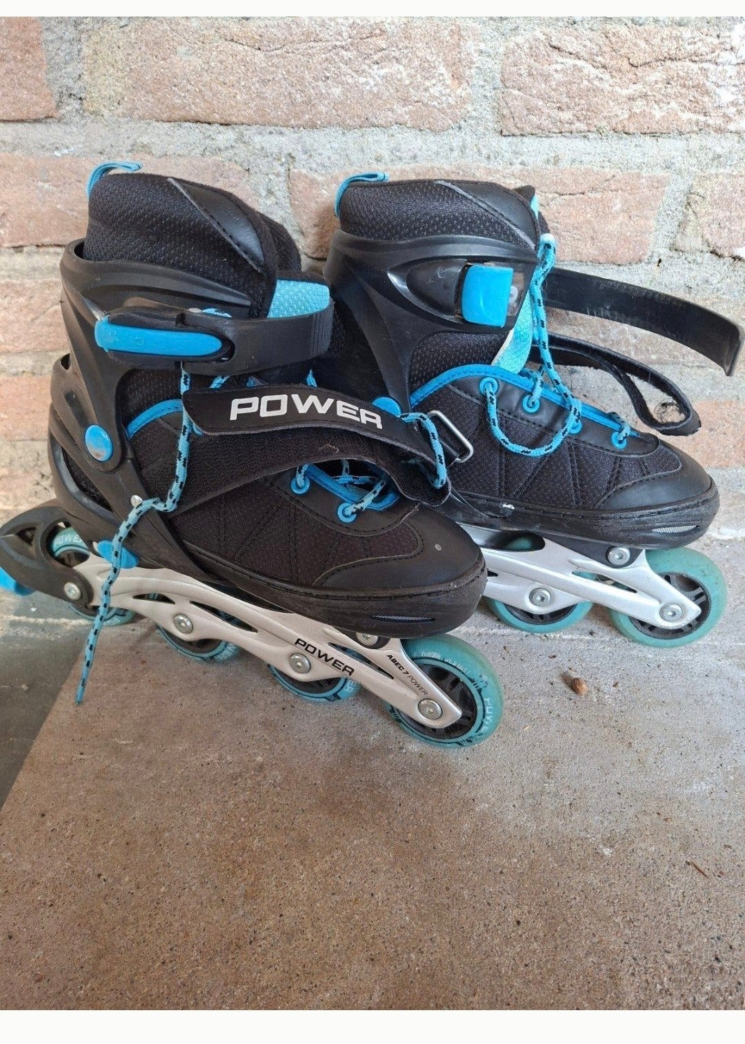 Verstelbare inline skates - POWER - Zwart/Blauw, Overige merken, Kinderen, Ophalen of Verzenden, Inline skates 4 wielen