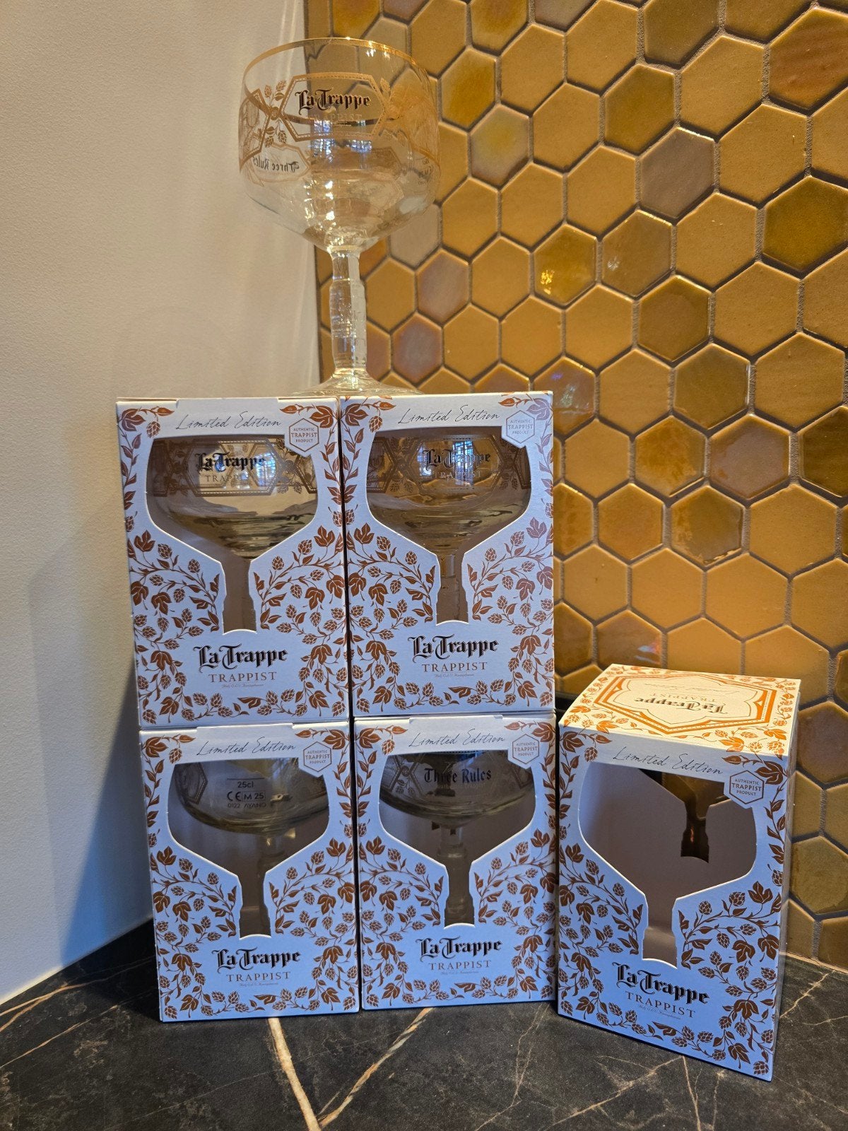 La Trappe The Three Rules Limited Edition bierglas, Ophalen of Verzenden, Nieuw