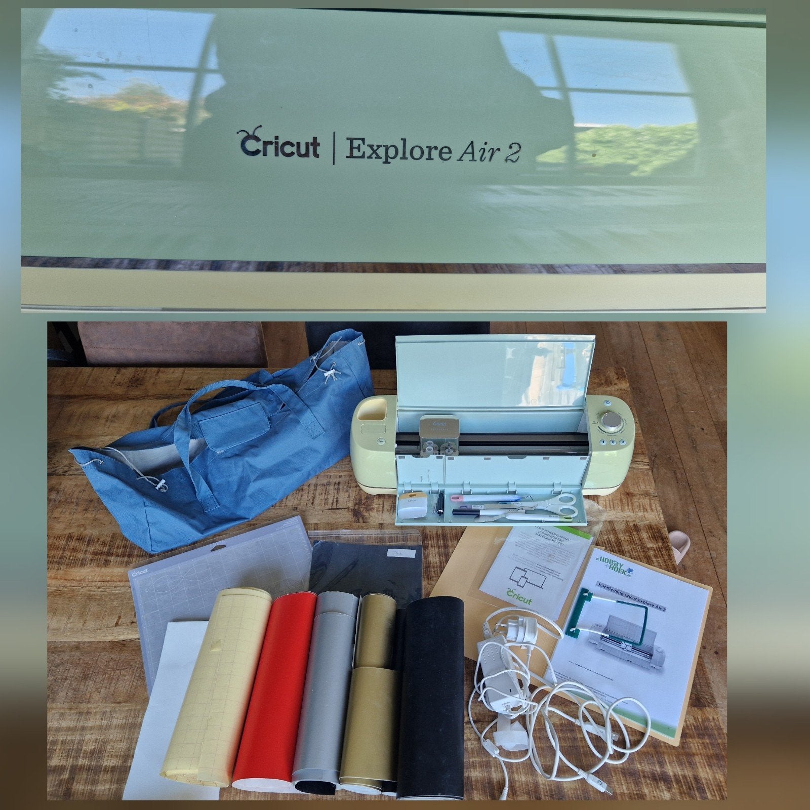Cricut Explore Air 2 snijmachine + opbergtas en accessoires, Geschikt voor karton, Gebruikt, Overige thema's, Meerkleurig