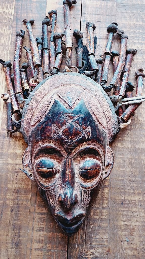Antieke Chokwe masker Afrika Kameroen Tribal art, Antiek en Kunst, Ophalen of Verzenden