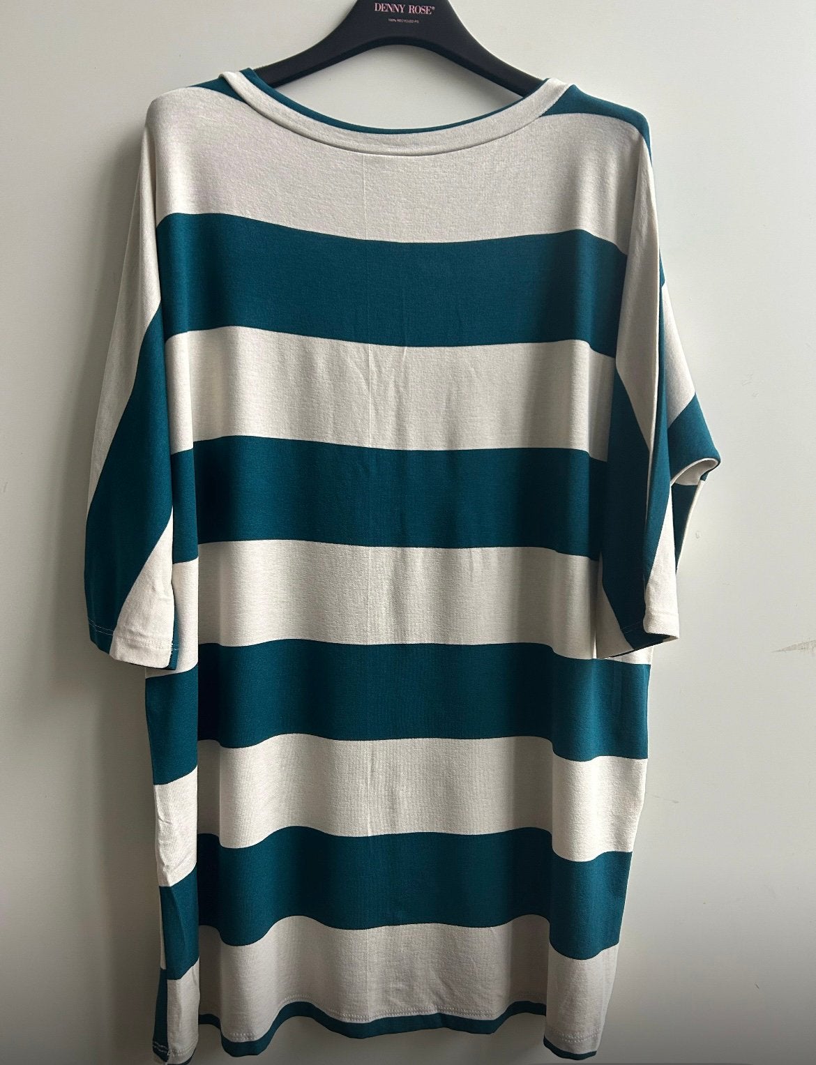LUMINA shirt petrol/offwhite mt TU
