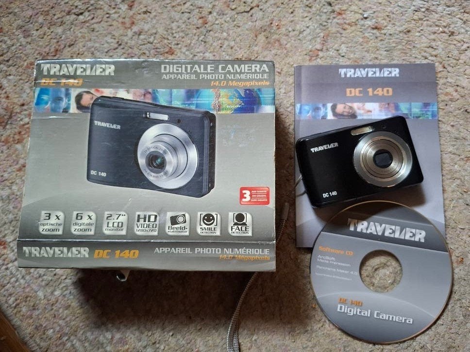 Traveler DC 140 Digitale Camera met 14.0 Megapixels, Gebruikt, Handleiding, Ophalen of Verzenden, Compactcamera