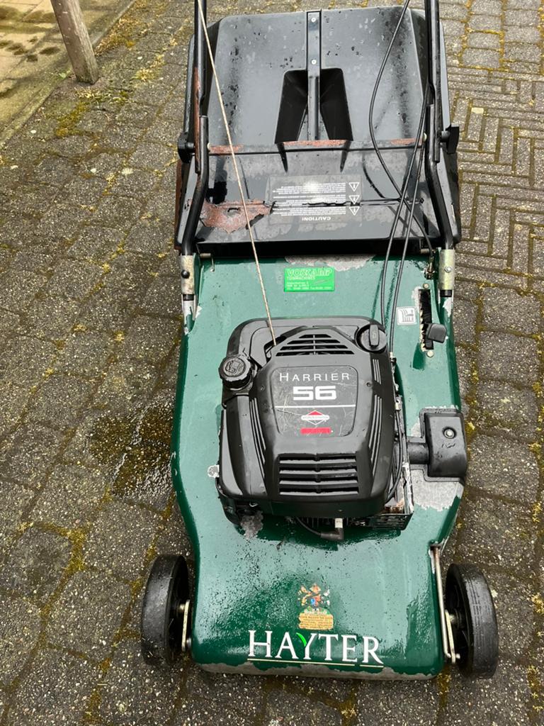 Hayter grasmaaier 56 cm maalbreedte., Tuin en Terras, Grasmaaiers, Ophalen of Verzenden, Zo goed als nieuw