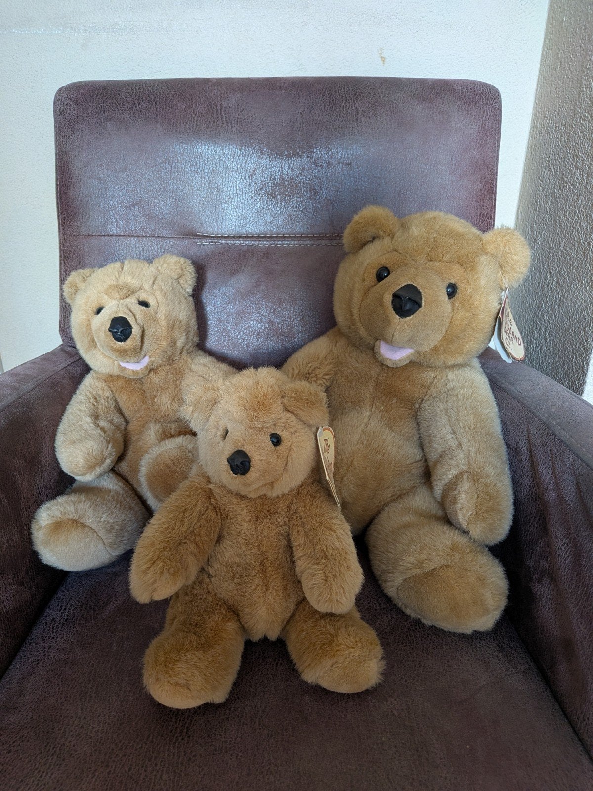 Vintage Familie Teddyberen - The Woodland Bear Co.Met Labels, Verzamelen, Ophalen, Zo goed als nieuw, Stoffen beer, Overige merken
