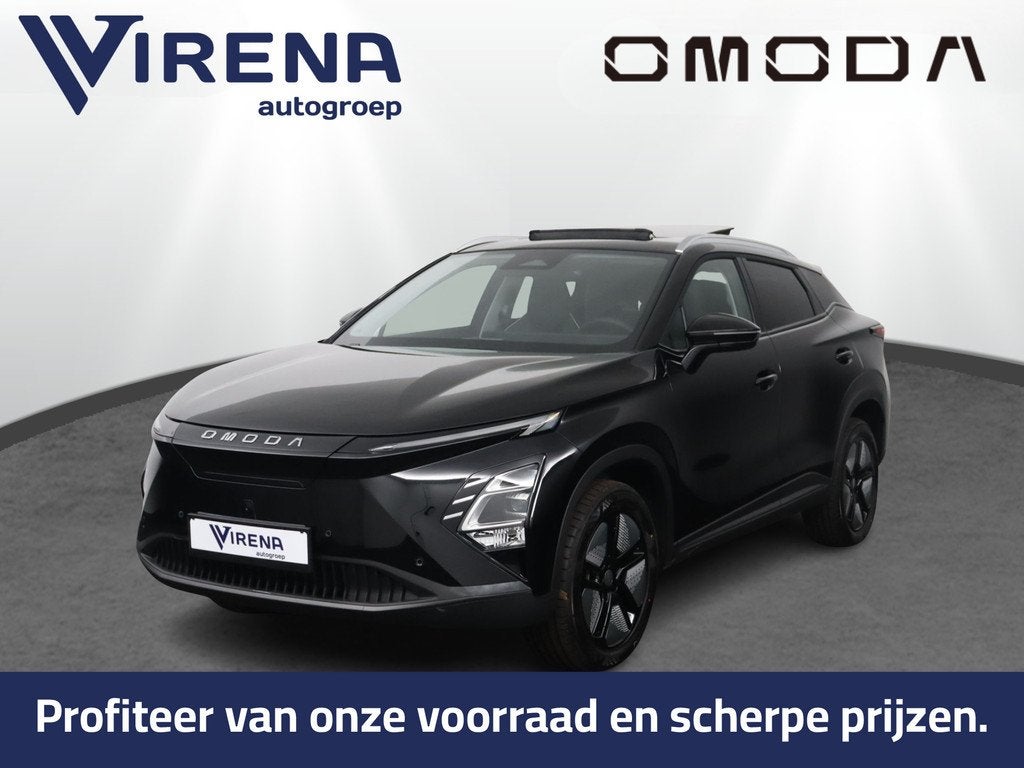 Omoda 5 EV Premium 61 kWh - Schuif/kantel dak - Adaptieve cr, Auto's, Overige Auto's, Zwart, Zwart, Leder, Elektrisch