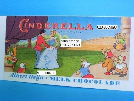 gezocht oud Cinderella AH Albert Heijn wikkel chocolade reep, Verzamelen, Ophalen of Verzenden, Gebruikt, Verpakking