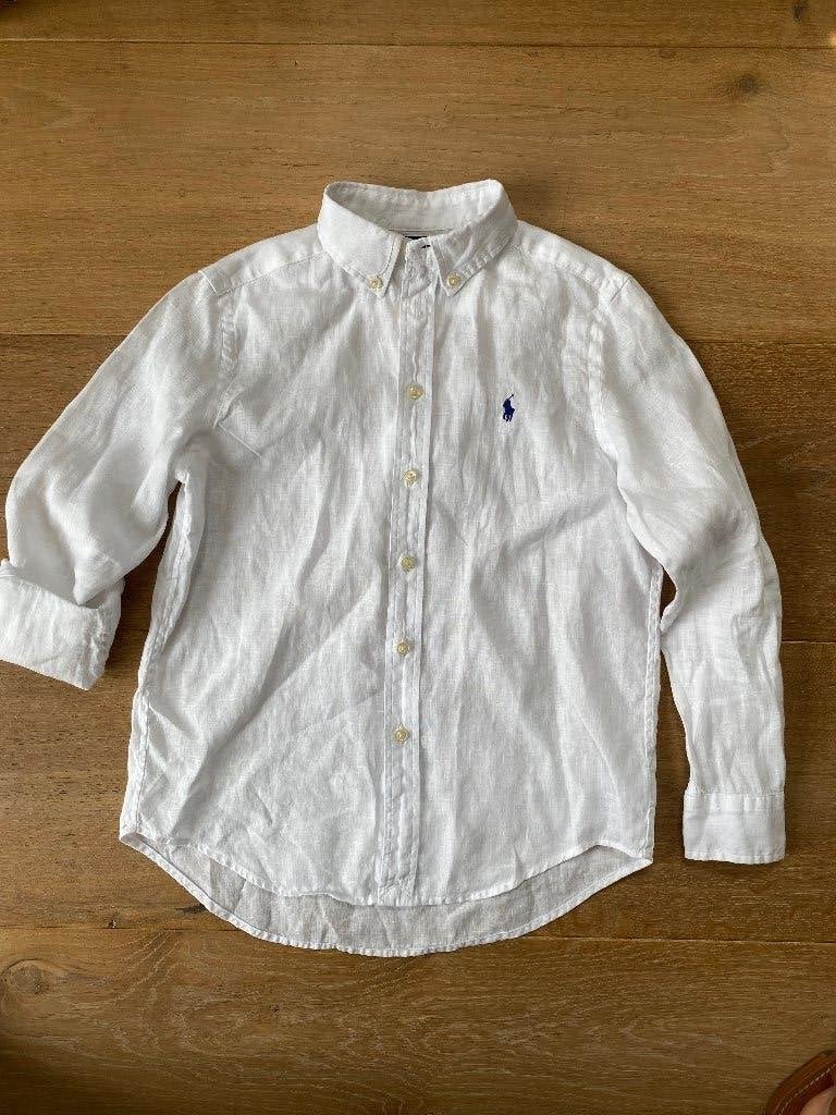 Polo Ralph Lauren linnen blouse (M 10-12), Jongen of Meisje, Overhemd of Blouse, Ophalen of Verzenden, Zo goed als nieuw