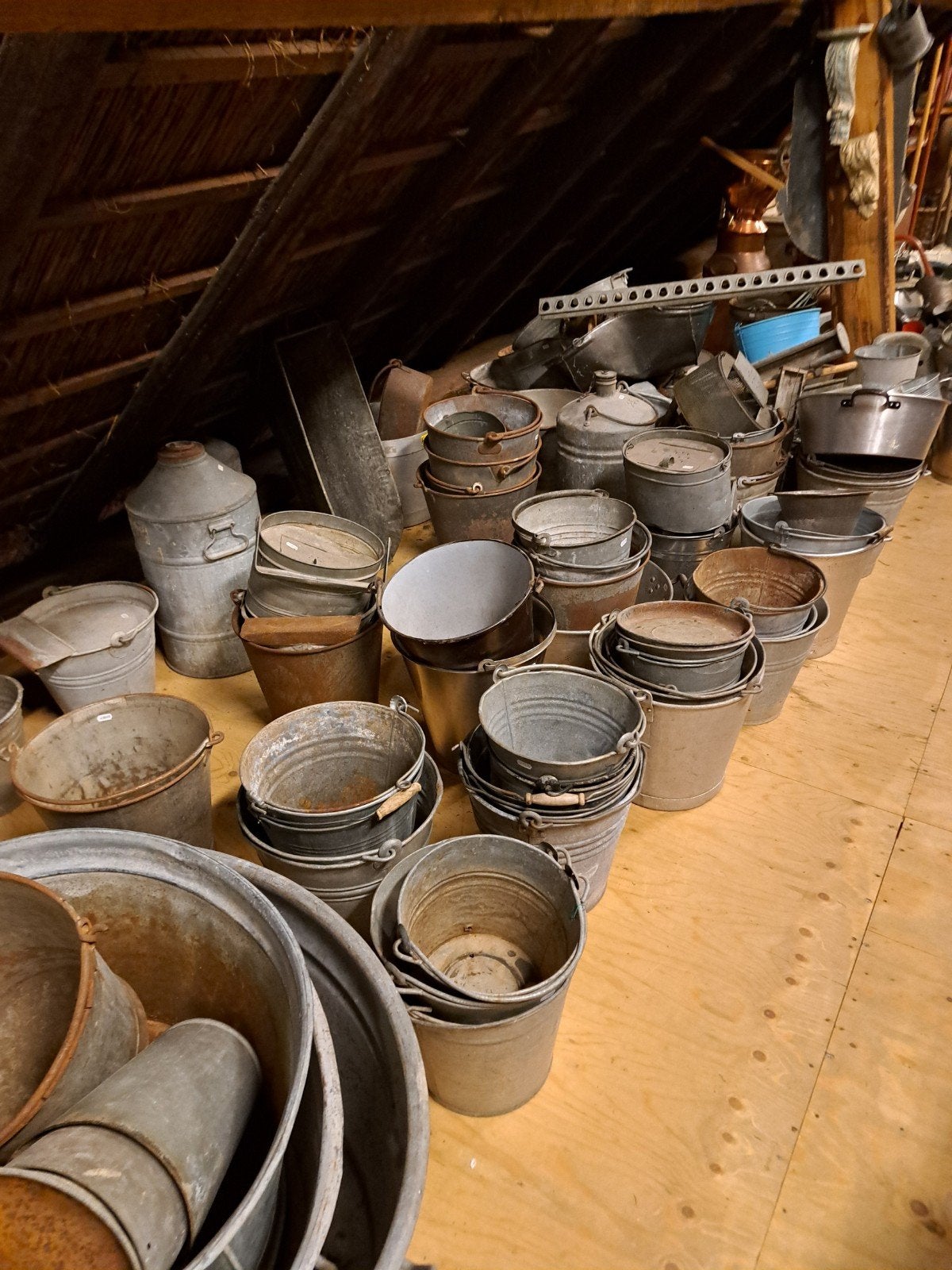 Brocante zink teil, Ophalen