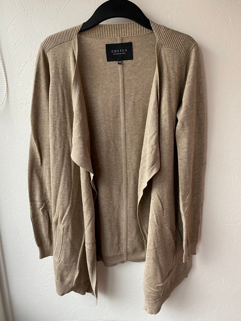 Nieuw lang beige bruin vest Costes maat XS, Beige, Nieuw, Ophalen of Verzenden, Costes