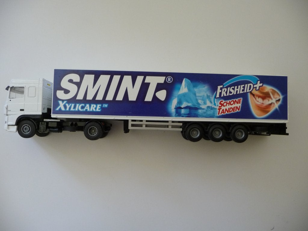 LIONTOYS VRACHTWAGEN - DAFXF - RECLAME SMINT -, Hobby en Vrije tijd, Ophalen of Verzenden, Gebruikt, Bus of Vrachtwagen