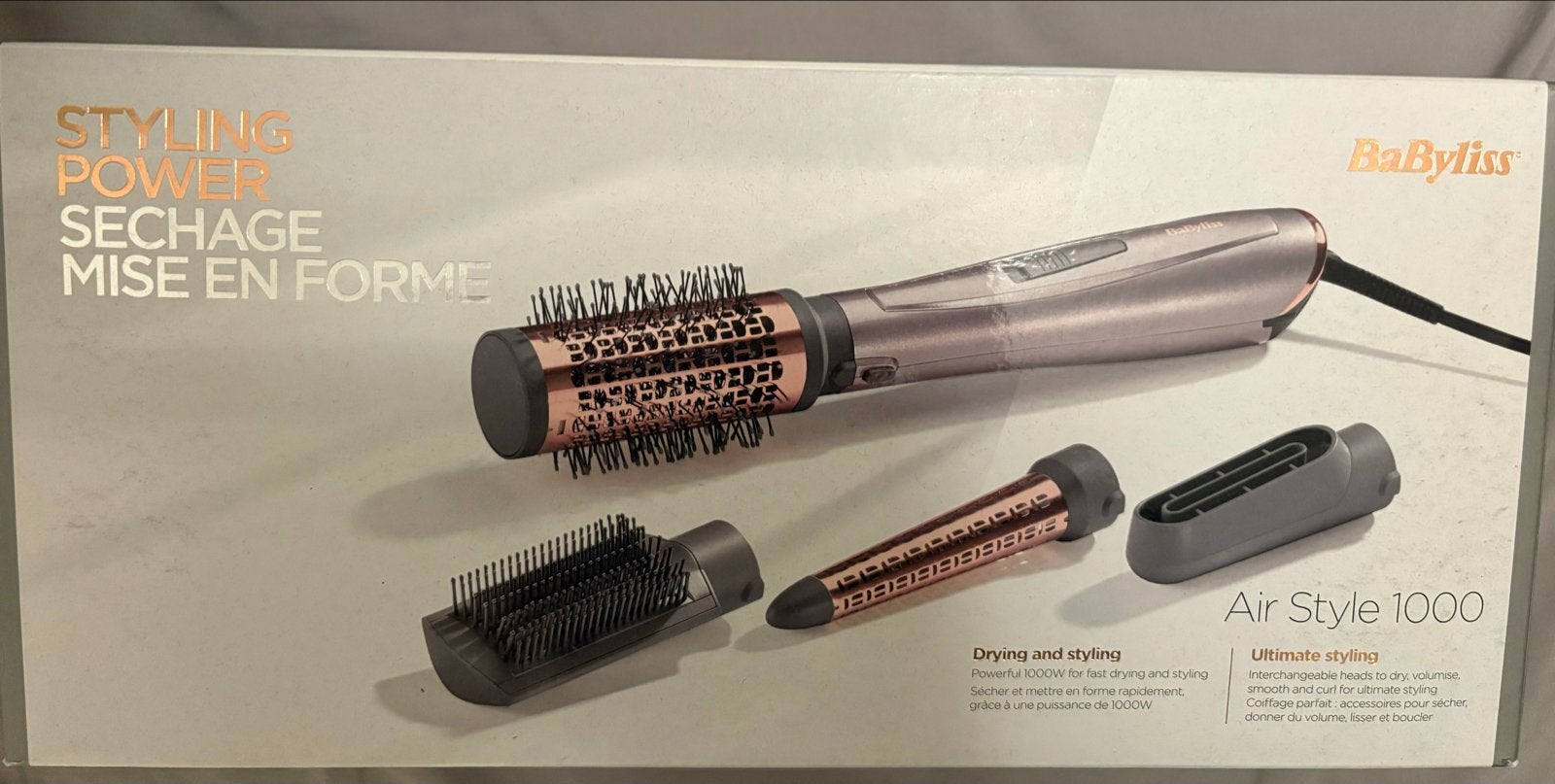 BaByliss Air Style 1000 Styling Power Föhnborstel, Ophalen of Verzenden, Nieuw, Haarverzorging