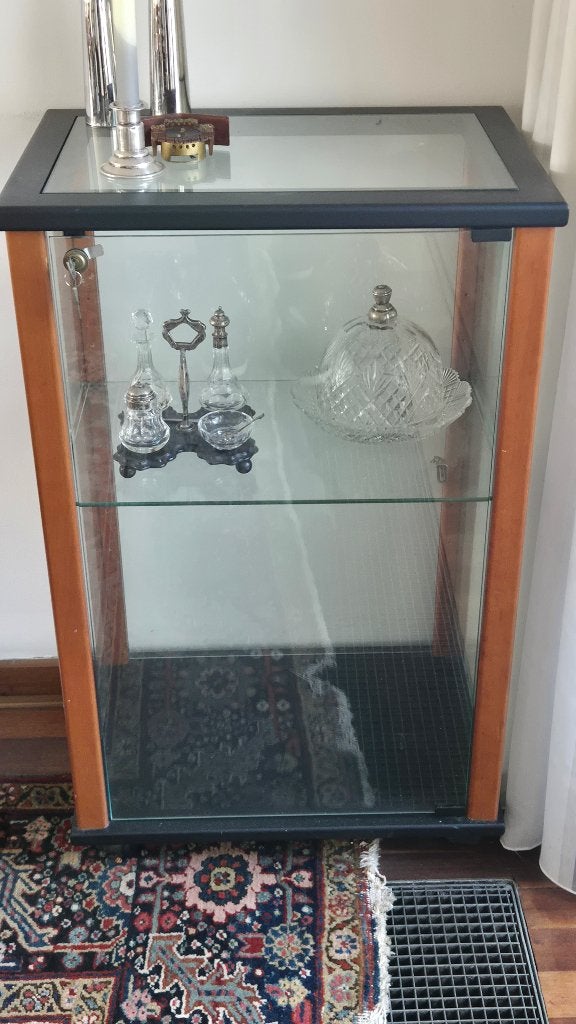 Vitrinekast glas, Huis en Inrichting, Ophalen, Met plank(en), Gebruikt, Klassiek