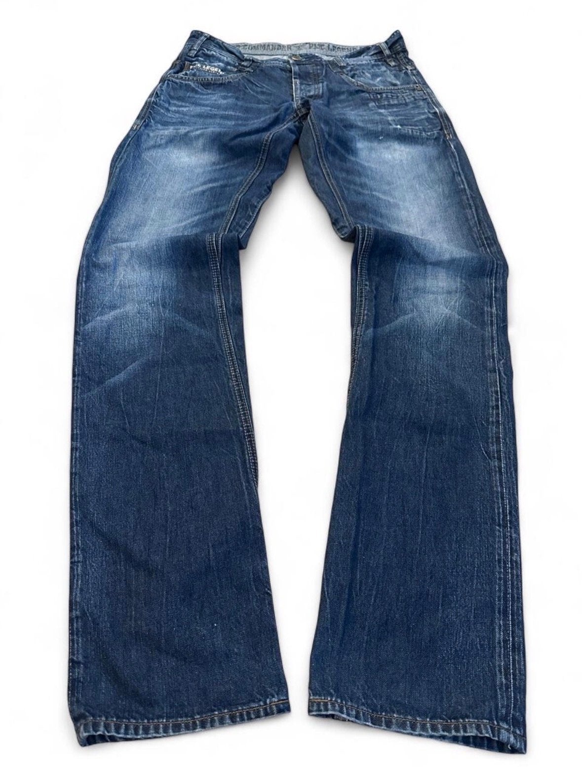 PME Legend Commander Jeans 34x38 Vintage Straight Fit, Ophalen of Verzenden, Gedragen, Blauw, Overige jeansmaten