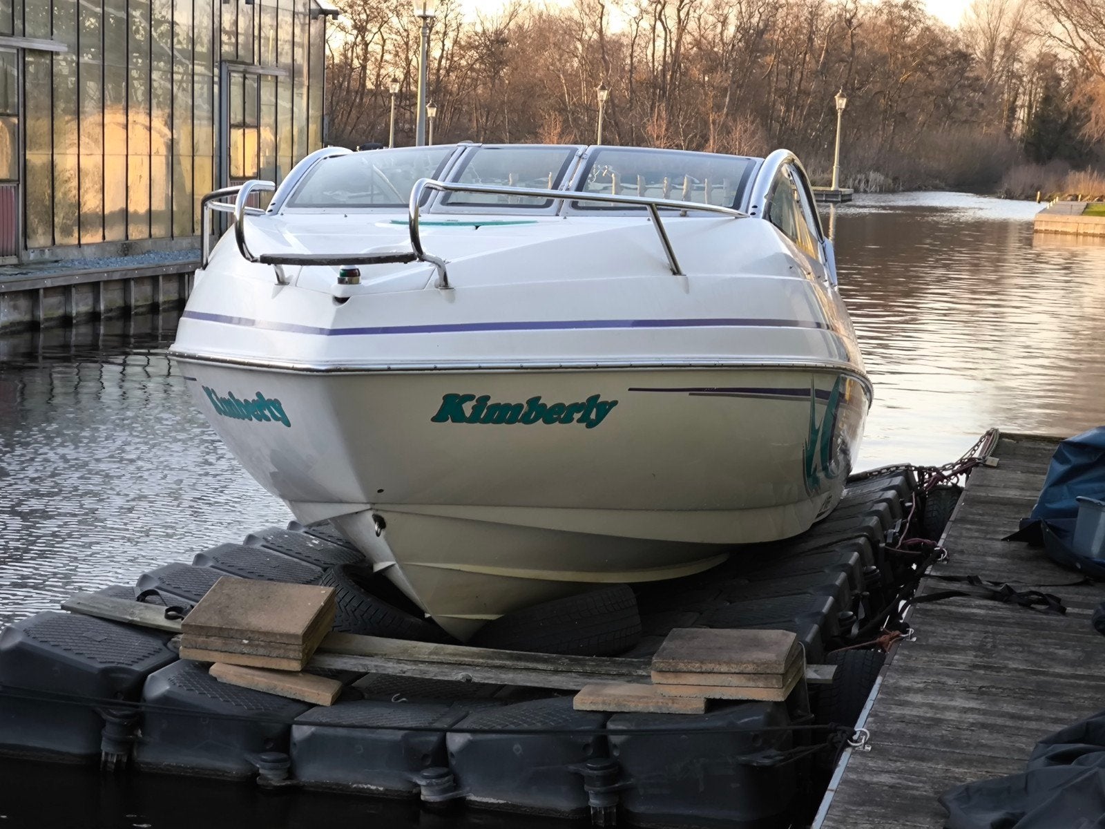 dry dock - ponton met Fibrafort cuddy 215 + verado 250 pk, Watersport en Boten, Ophalen, Gebruikt, Overige typen, Motorboot