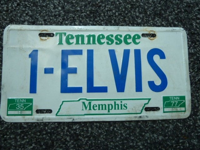 Kentekenplaat licenseplate Tennessee Memphis Elvis USA, Verzenden, Gebruikt, Auto's