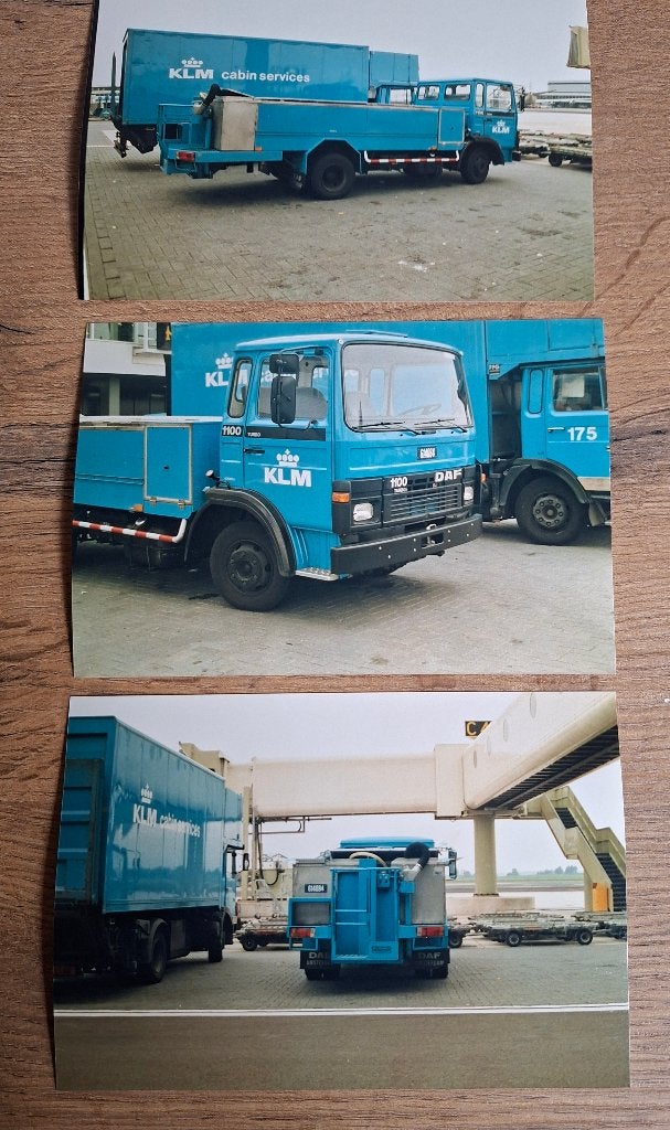 3x Originele KLM DAF Cabin service vrachtwagen foto's, Ophalen of Verzenden, Zo goed als nieuw, Kaart, Foto of Prent