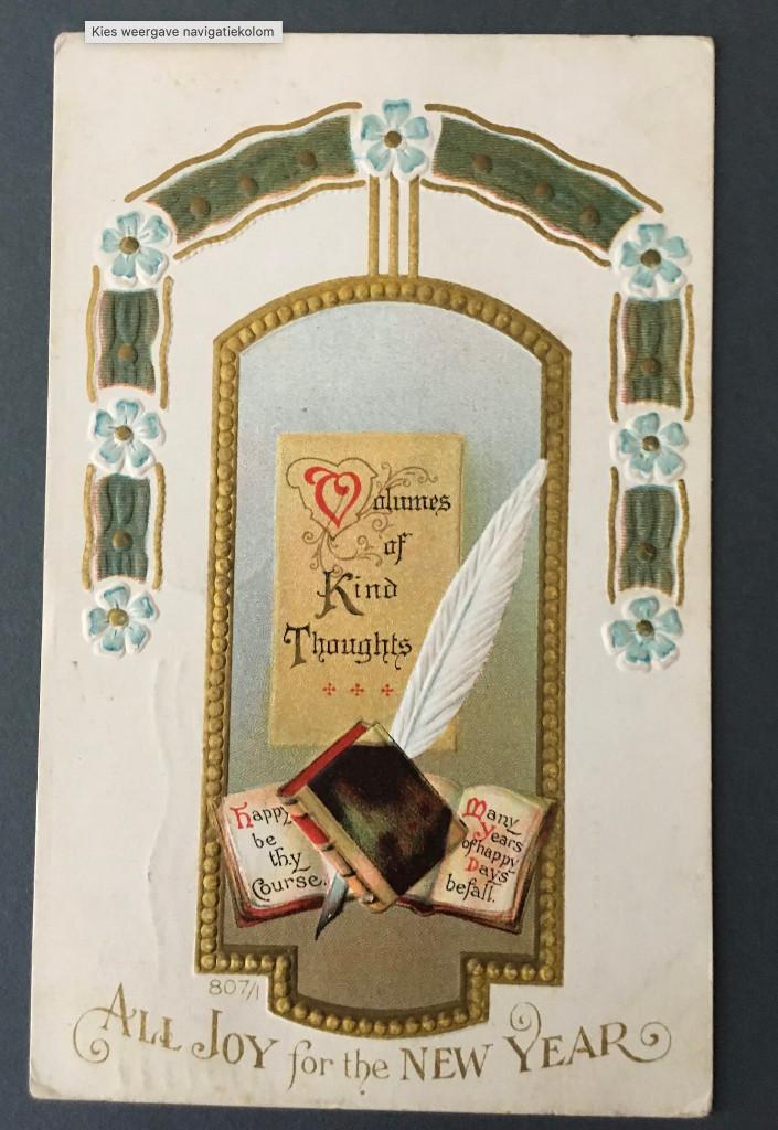 Prentbriefkaart Boeken en Ganzenveer 1910., Ophalen of Verzenden, Voor 1920, Gelopen, Overige thema's