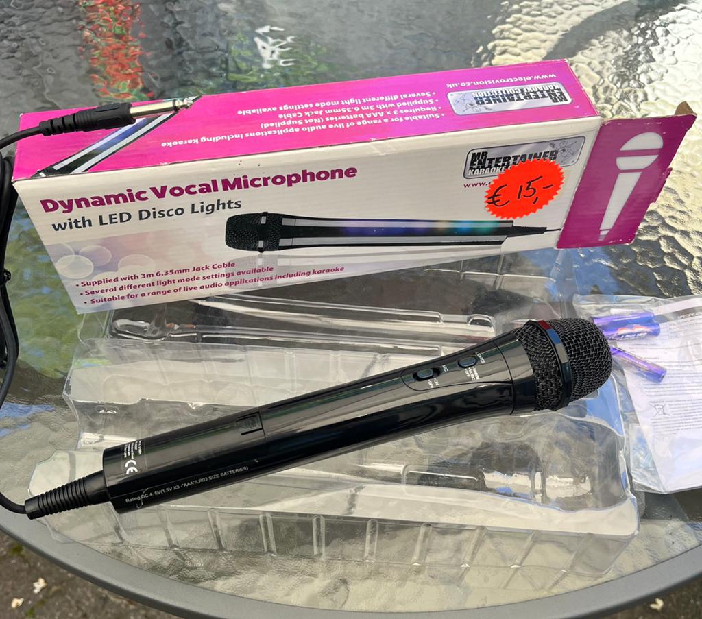 Dynamic vocal microfoon with LED, G, G, G, Nieuw