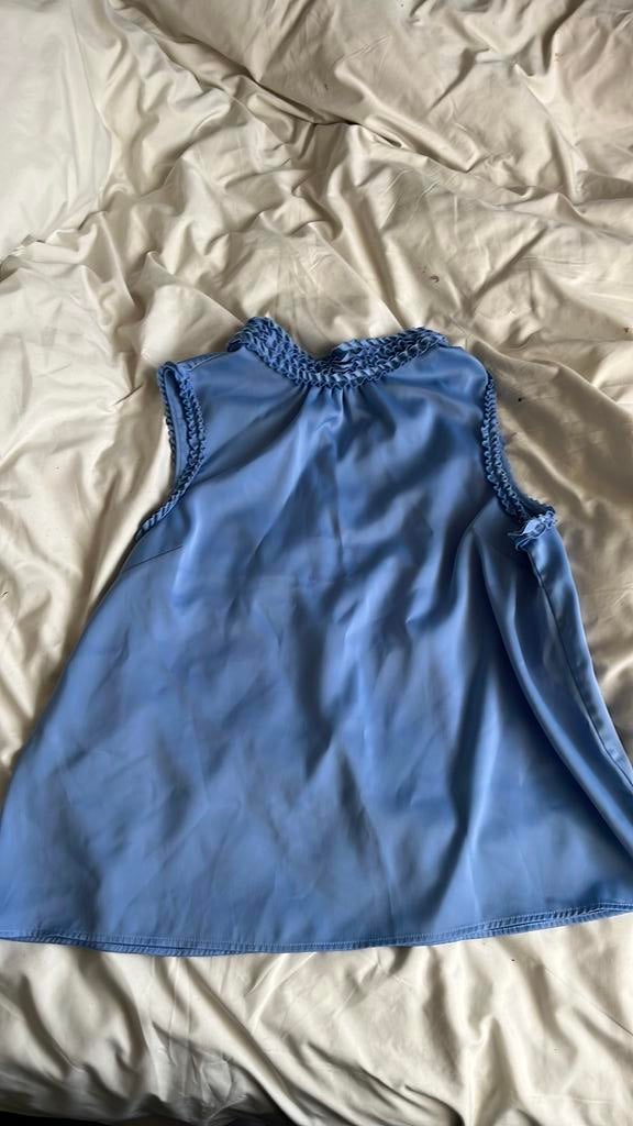 Blauwe nikkie top, Blauw, Nieuw, Zonder mouw, Ophalen