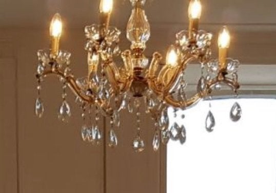 kroonluchter, Huis en Inrichting, Lampen | Kroonluchters, Ophalen, Zo goed als nieuw, Steen/keramiek