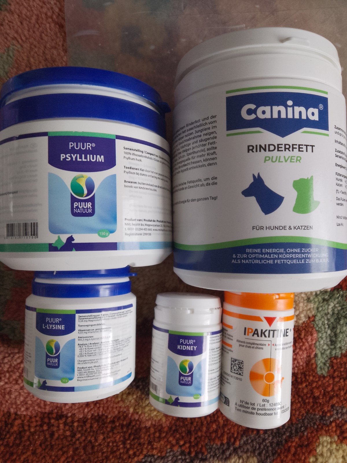 kat ipakitine, kidney l-lysine, psyllium,rundervet poeder, Verzenden, Kat