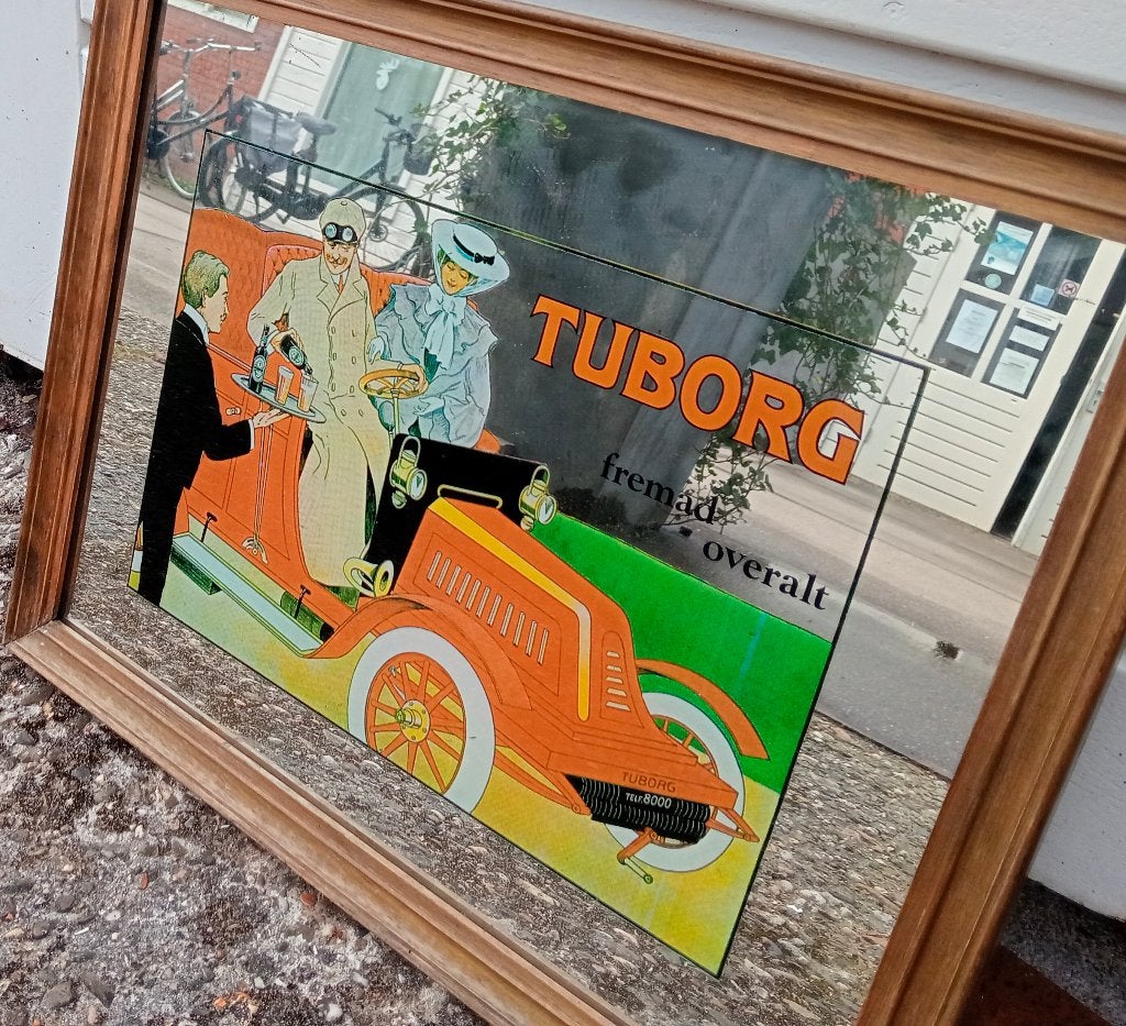 Reclame Spiegel Tuborg, Verzamelen, Ophalen of Verzenden, Reclamebord, Plaat of Schild, Overige merken