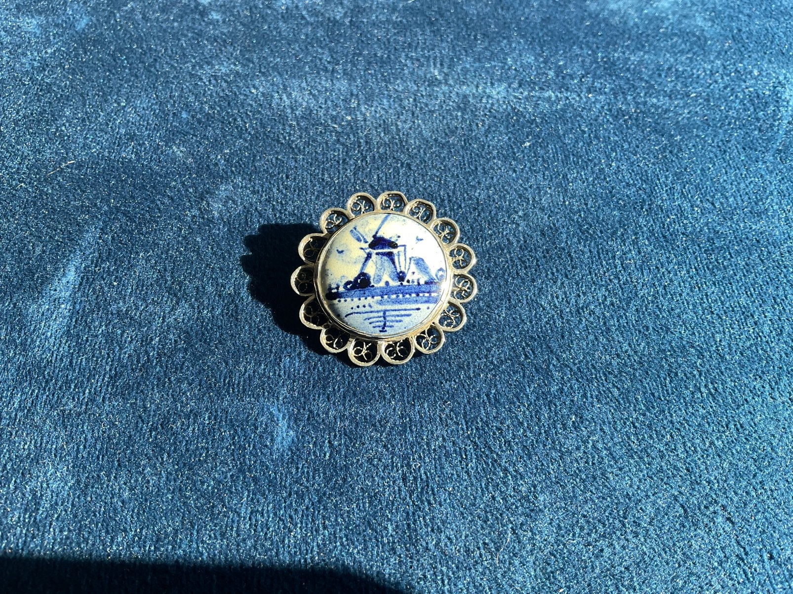 Filigrein Broche - W.Brehm-1924, Verzenden, Zilver, Broche