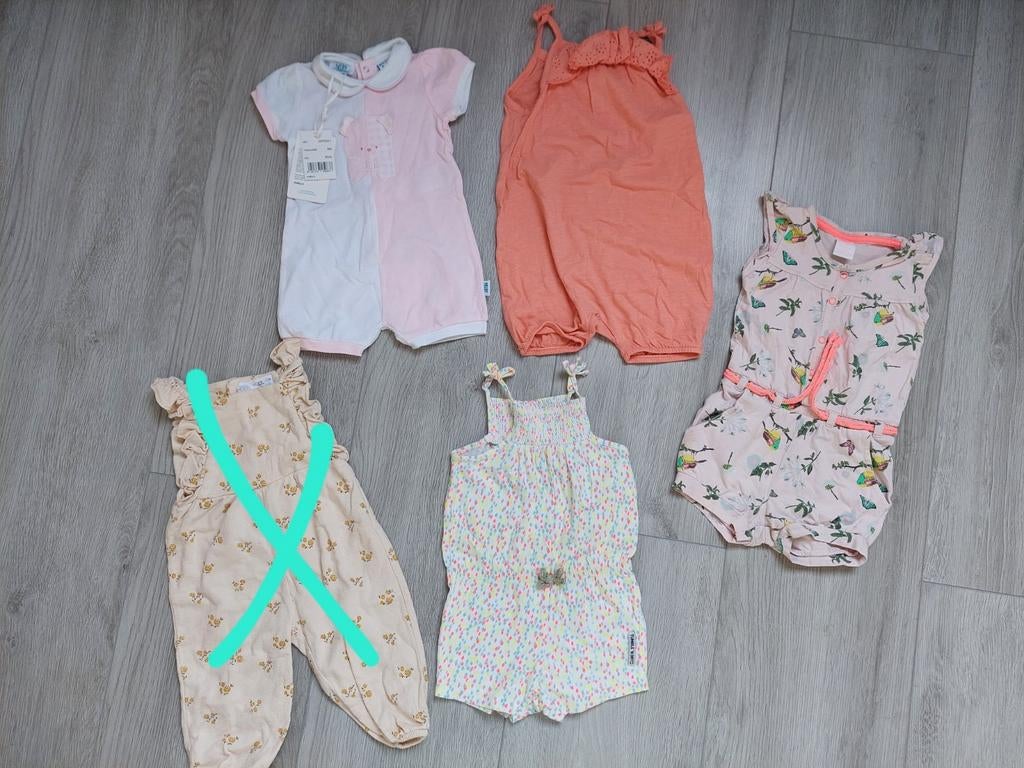 Jumpsuits maat 74 meisje tuinbroek jumpsuit playsuit, Ophalen of Verzenden, Zo goed als nieuw, Meisje, Pakje
