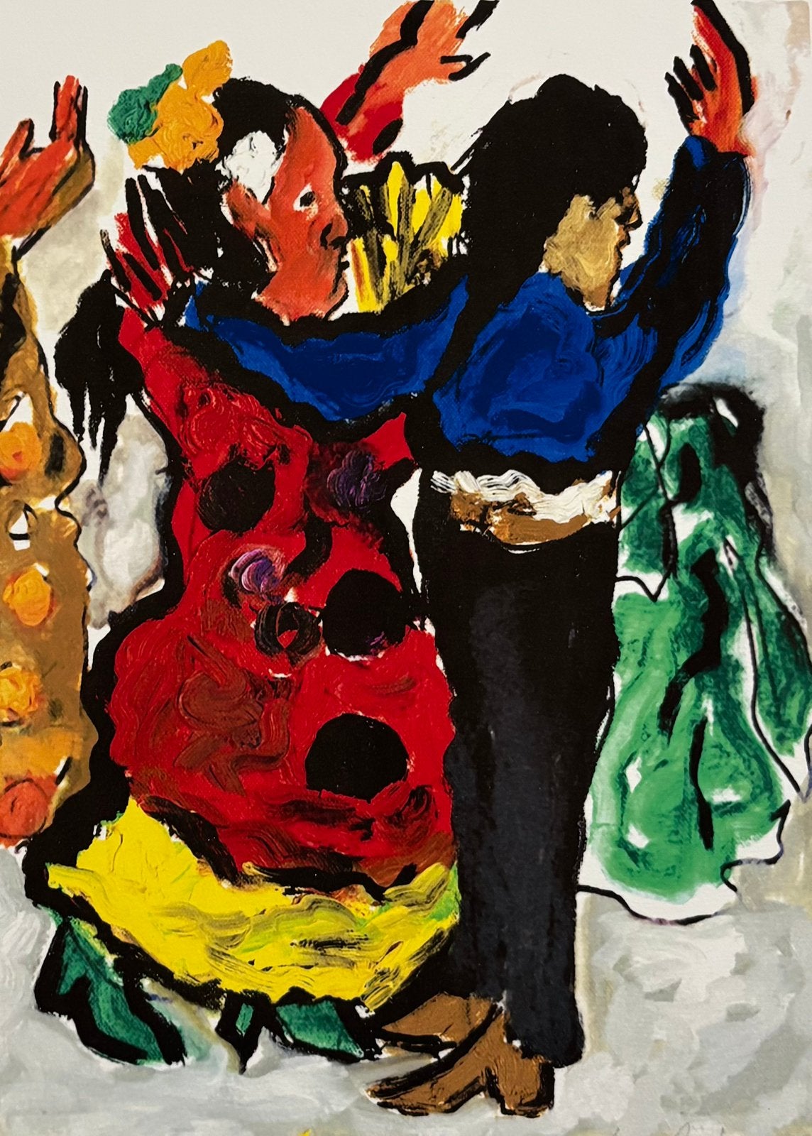 Litho Jan Sierhuis - Flamenco - beperkte oplage, Portret en Figuren, Gesigneerd, Ophalen of Verzenden, Lithografie