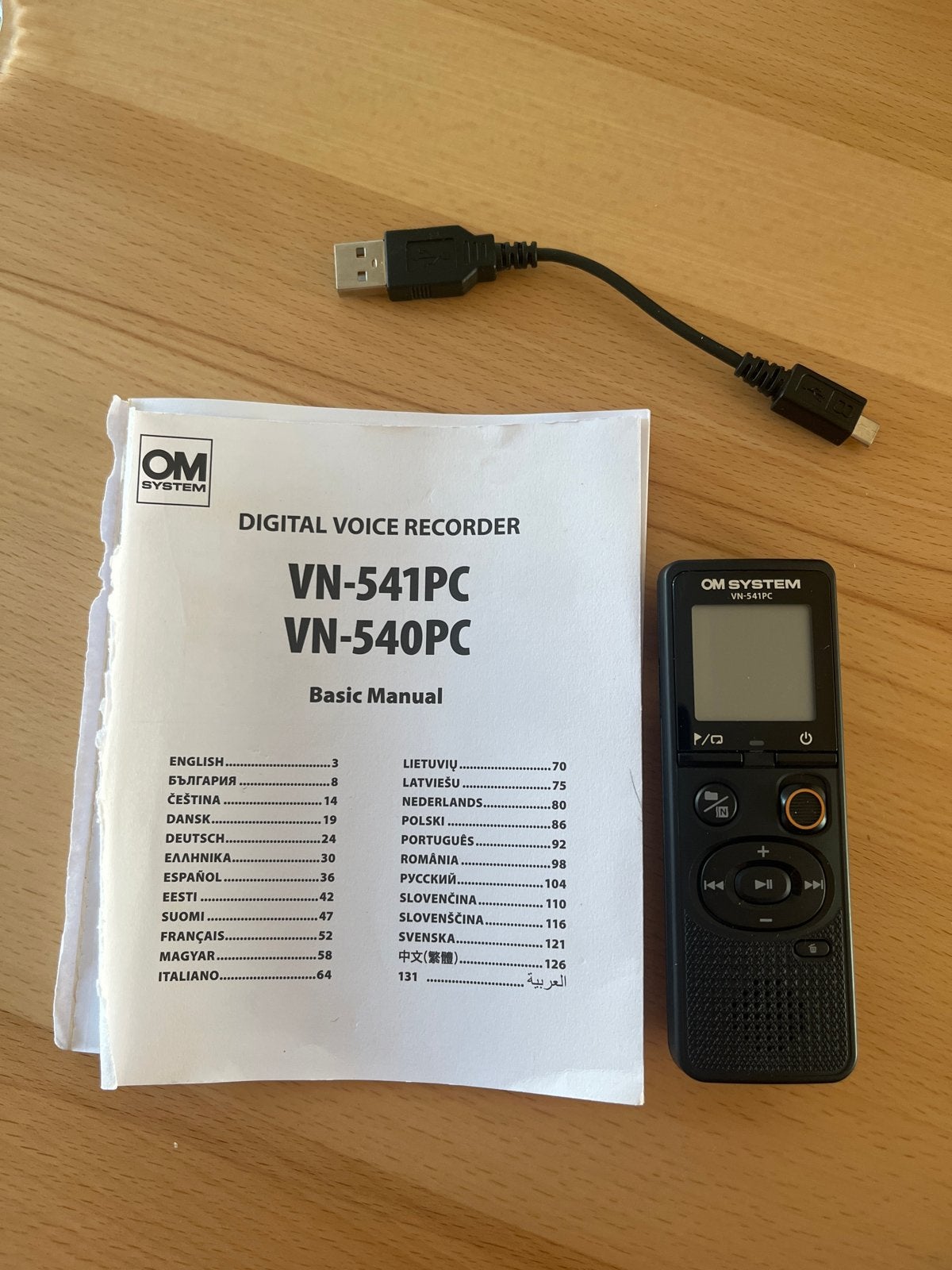 OM SYSTEM VN-541PC Digitale Voice Recorder, Ophalen of Verzenden, Zo goed als nieuw