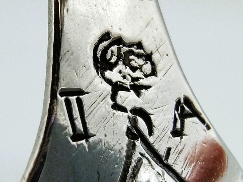 Zilveren roomlepel, E. Elgersma, Leeuwarden, ca. 1740, Antiek en Kunst, Antiek | Goud en Zilver, Verzenden, Zilver