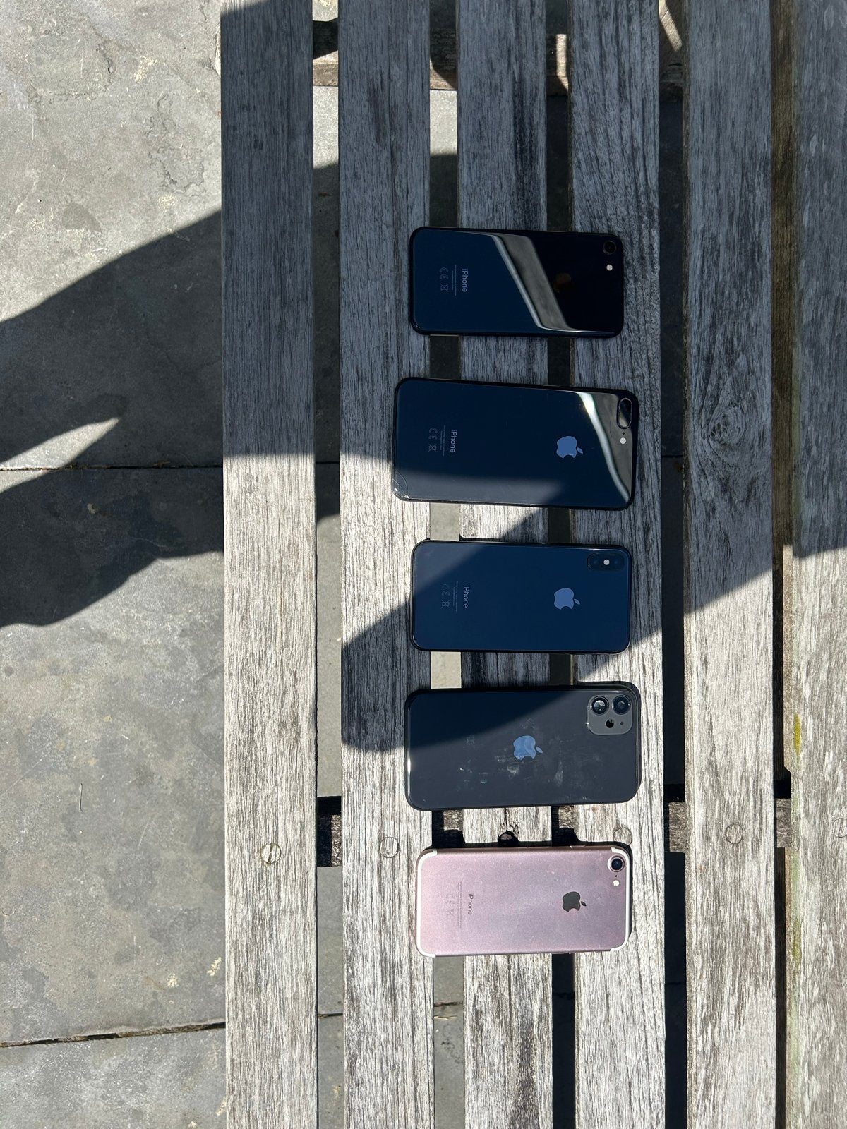Partij iPhones: 8, 8 Plus, X, 11 dummy, 7 (defecten), Telecommunicatie, Mobiele telefoons | Apple iPhone, Overige modellen, Zwart