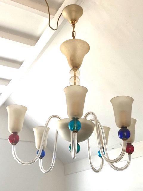 Kroonluchter, Huis en Inrichting, Lampen | Kroonluchters, Ophalen, Gebruikt, Glas, Modern