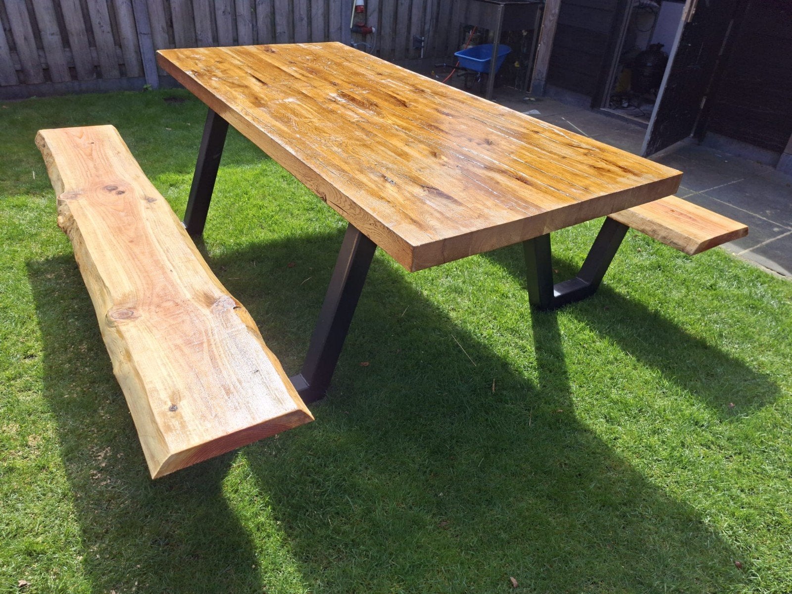 Nieuwe Eiken Picknicktafel, Ophalen, Nieuw, Rechthoekig, Hout
