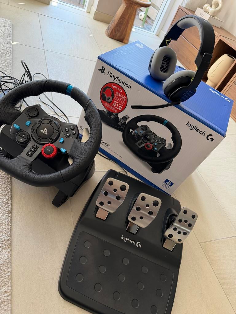 NEW Logitech G G29 Stuur+Pedalen+ASTRO A10 Headset (PS/PC), Ophalen of Verzenden, Zo goed als nieuw