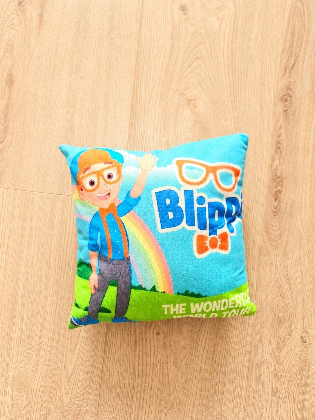 Blippi kussen 30x30cm, Ophalen of Verzenden, Zo goed als nieuw, Jongen of Meisje