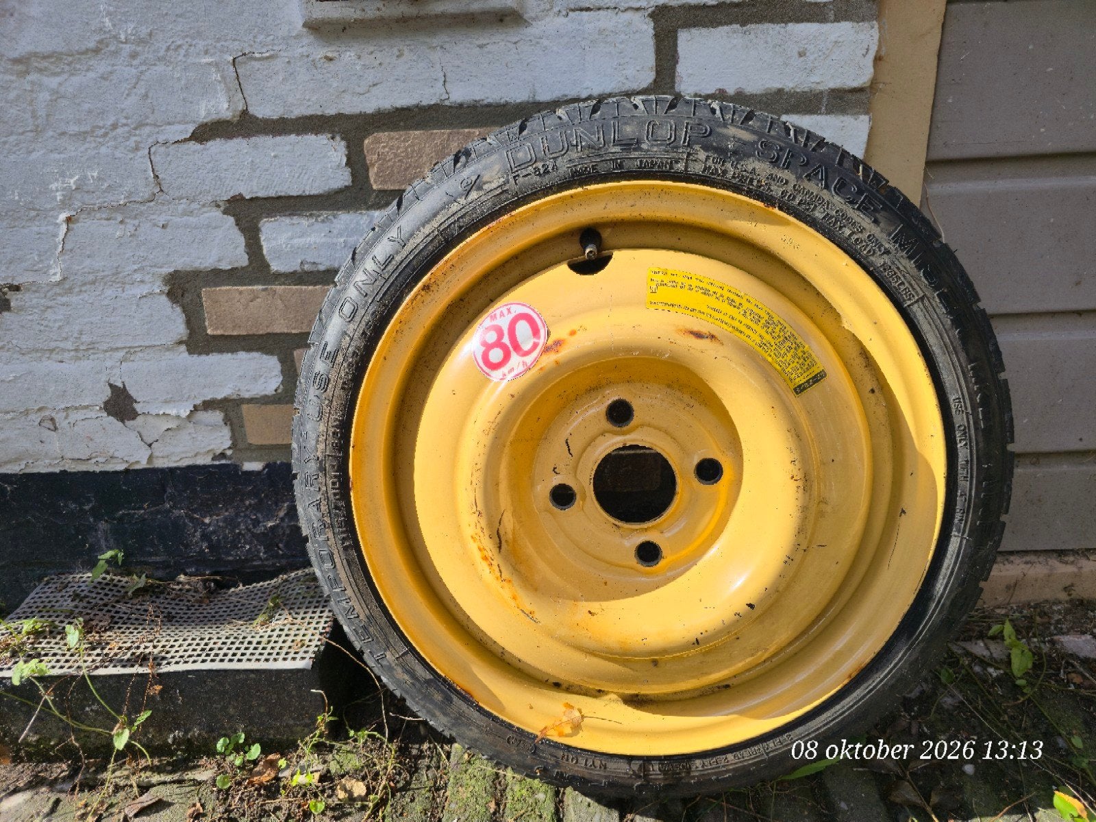 Dunlop Space Miser Thuiskomer/ Reservewiel - (steek 4x100), Ophalen, Gebruikt