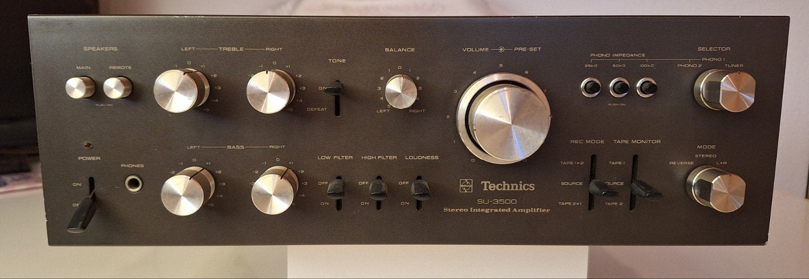 Technics SU 3500 versterker, Gebruikt, 60 tot 120 watt, Stereo, Ophalen