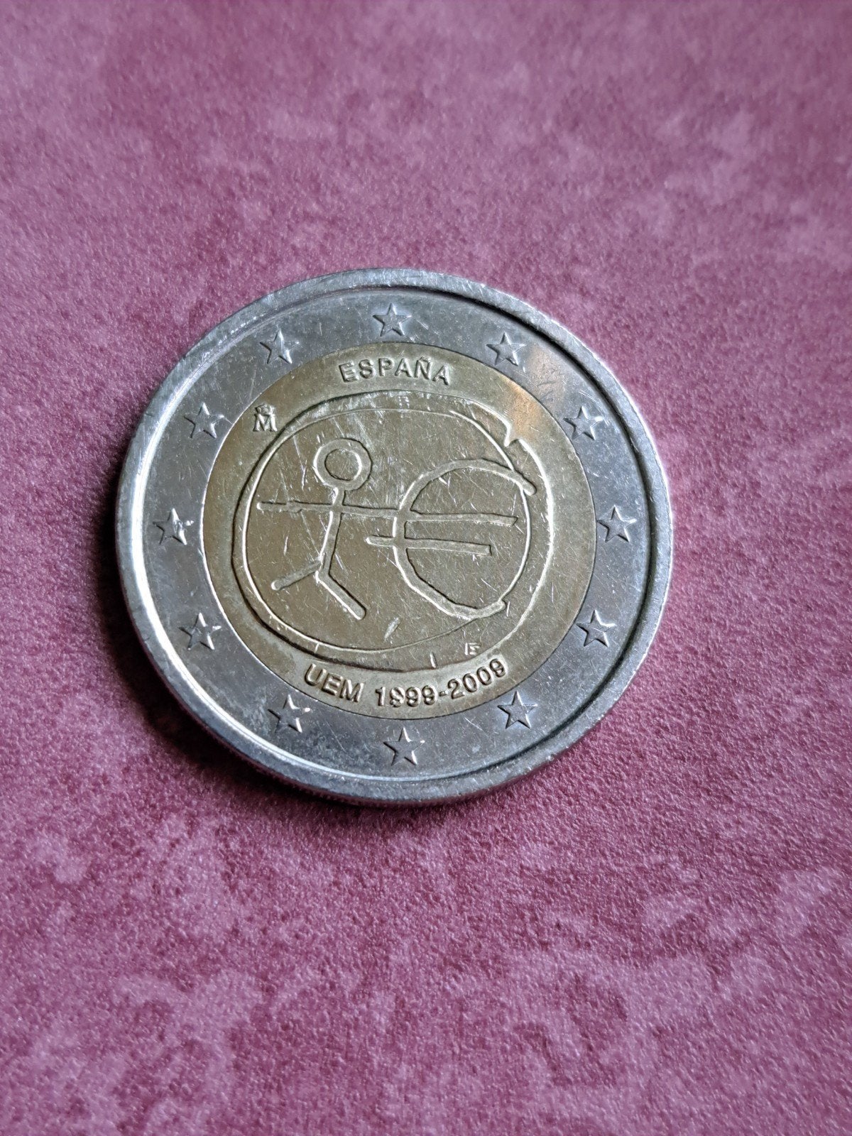 2 euro cc Spanje 10 jaar EMU 2009, Ophalen of Verzenden, Spanje, 2 euro
