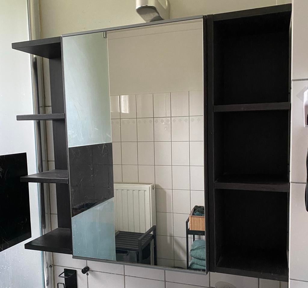 ikea badkamermeubel met spiegel, Ophalen, Zo goed als nieuw, Minder dan 150 cm, Minder dan 100 cm