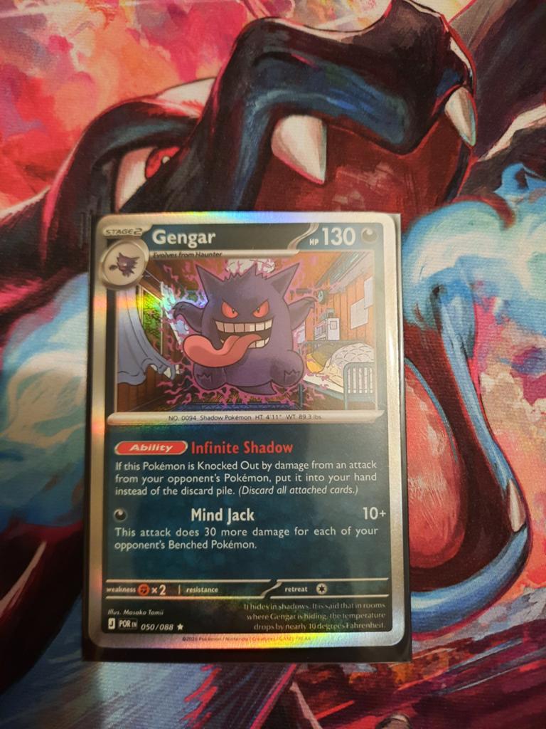 Gengar 050/088 Pokémon kaart - Foil, Ophalen of Verzenden, Zo goed als nieuw, Losse kaart, Foil