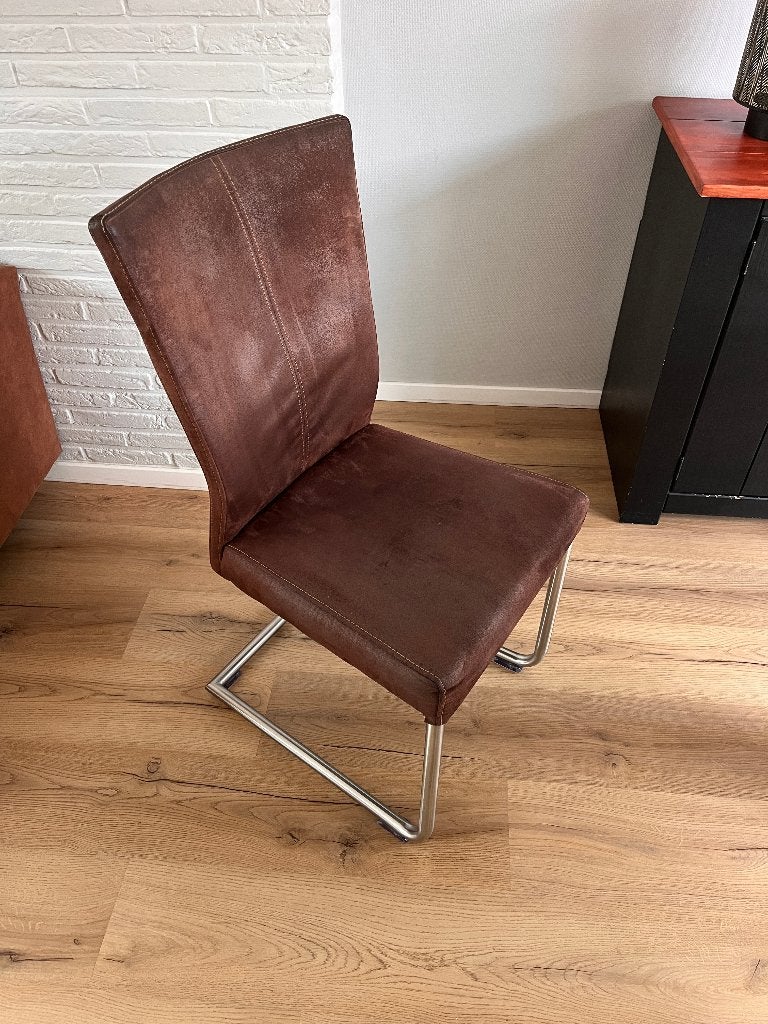 6 eetkamerstoelen, Ophalen, Gebruikt, Bruin, Vijf, Zes of meer stoelen